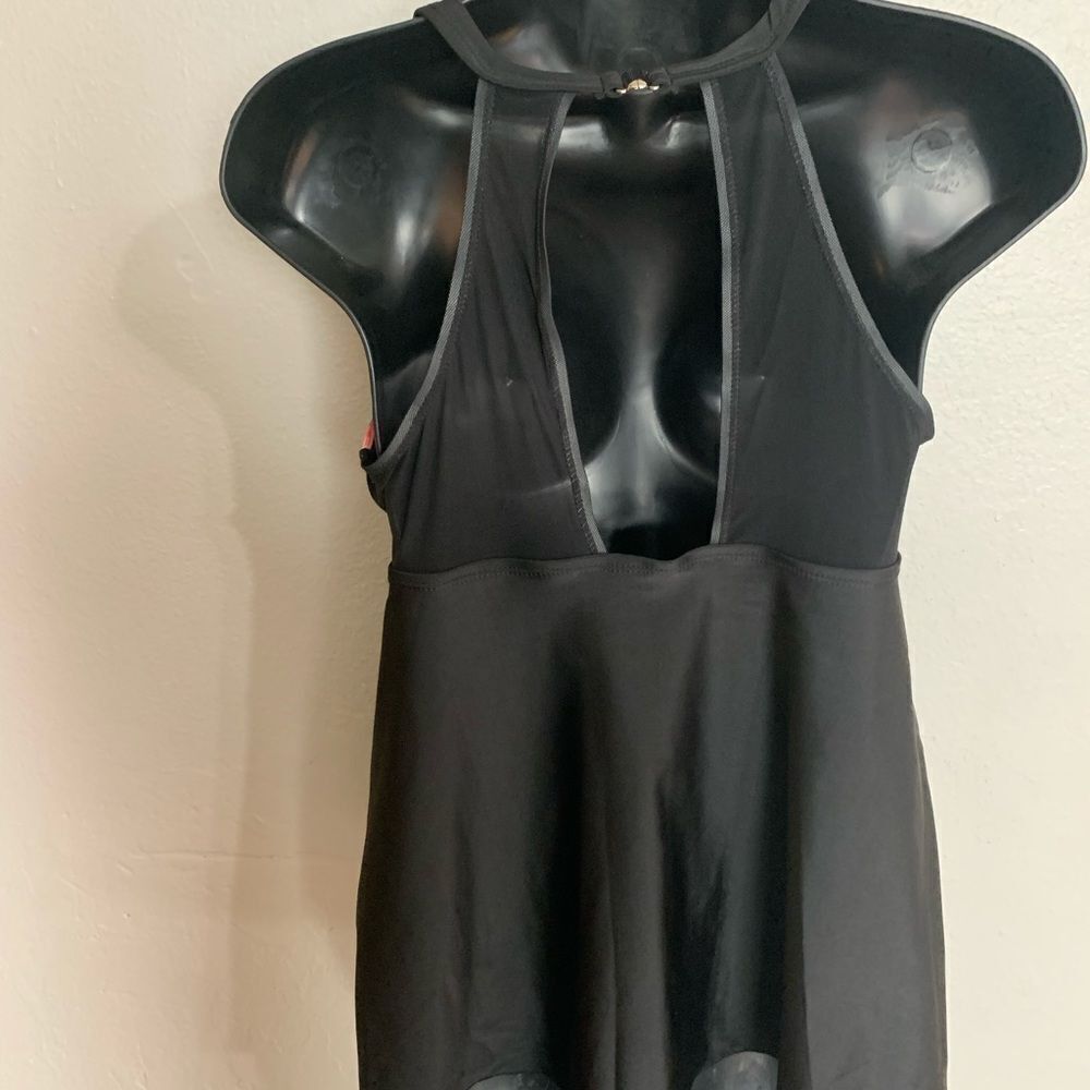 Black Tankini with floral print - Picture 2 of 4